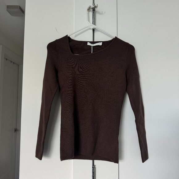 SOLD Love Bonito Fitted Asymmetric Knit Top - Picture 2 of 4